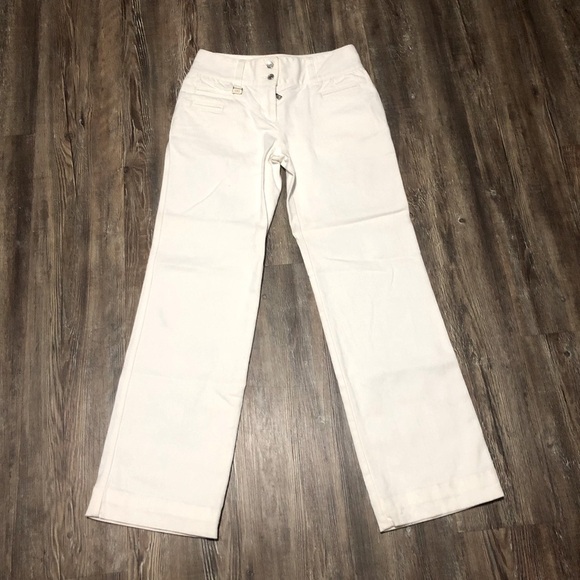 Dolce & Gabbana Pants Women's 38 White Bootcut Mid Rise Made in Italy Designer - Picture 1 of 6